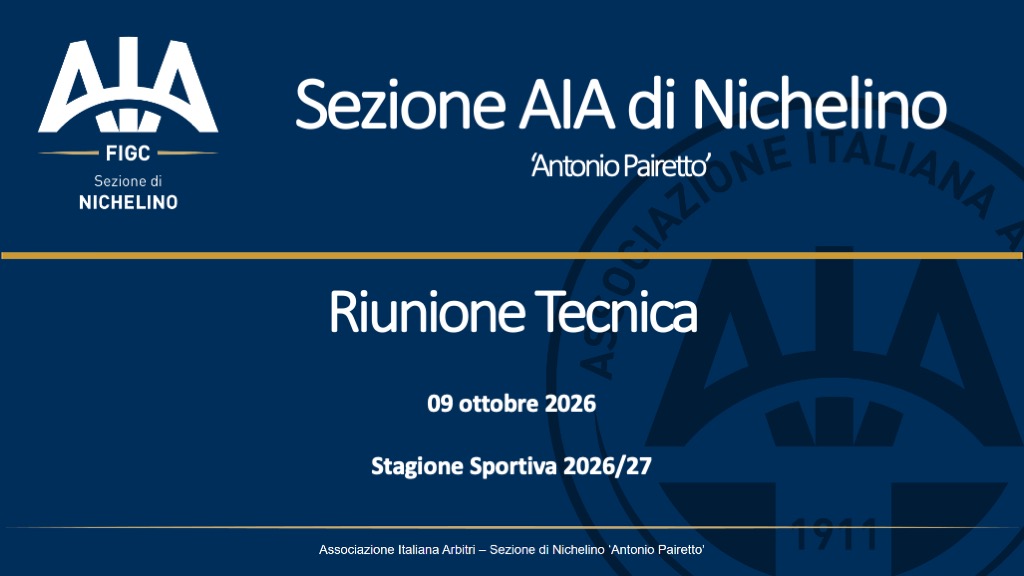 RiunoneTecnica 2026 10 09